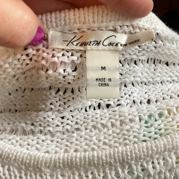 Kenneth Cole loose knit sweater tank Sz M - Picture 5 of 9